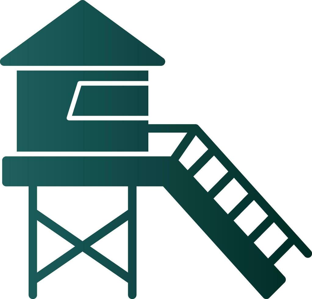 Lifeguard tower Vector Icon Design