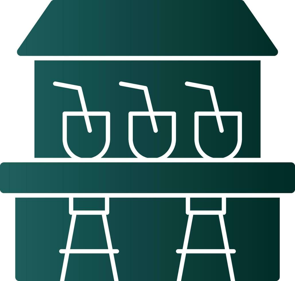 Beach bar Vector Icon Design