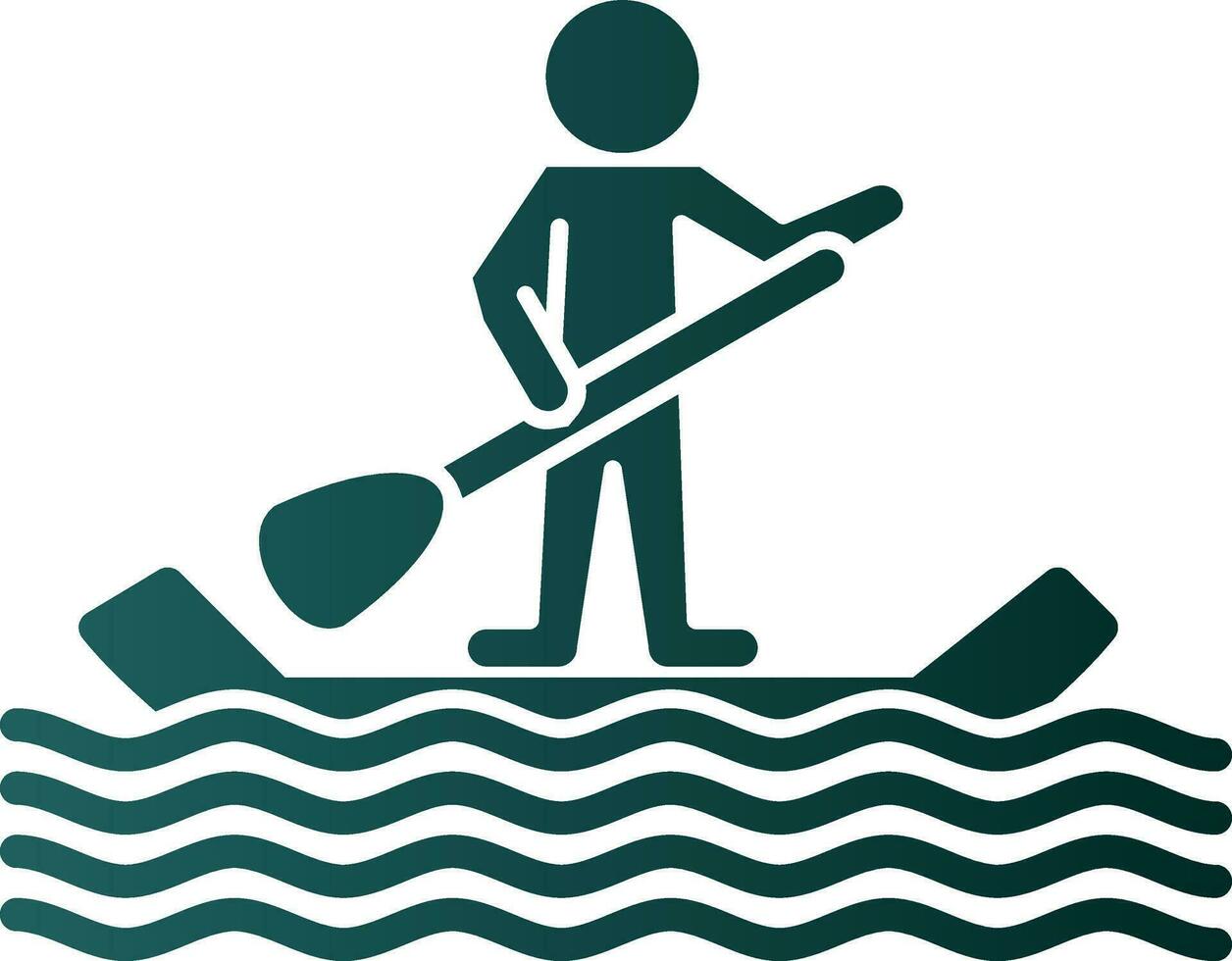 Paddle surf Vector Icon Design