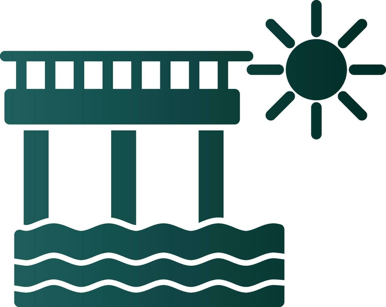 diseño de icono de vector de muelle