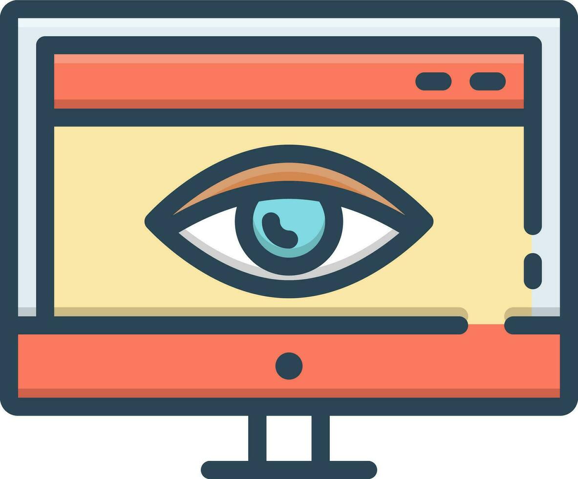 color icon for web visibility vector