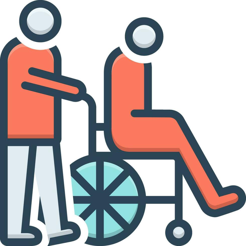 color icon for caregivers vector