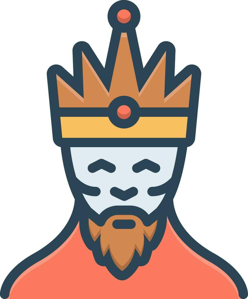 color icon for king vector