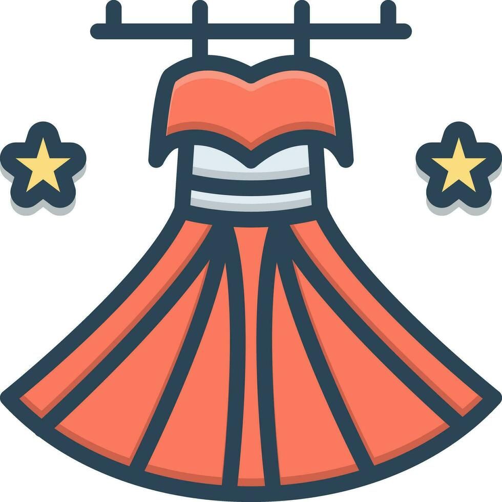 color icon for dress vector