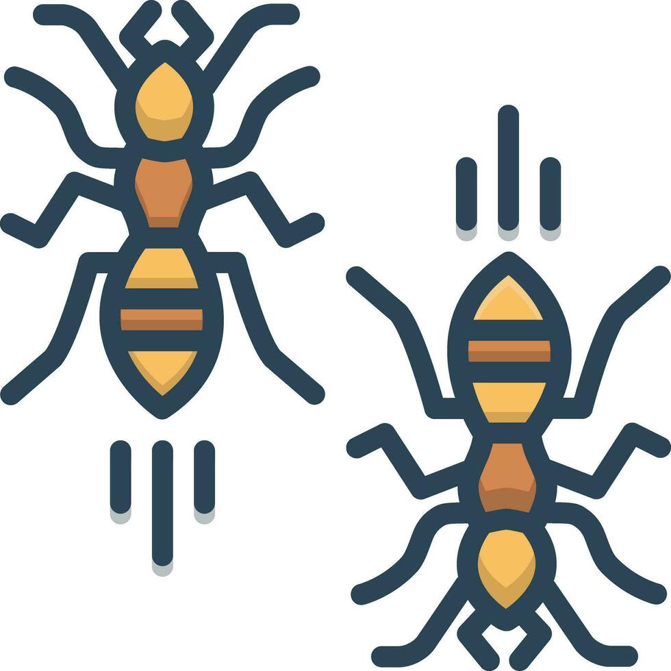 color icon for ants vector