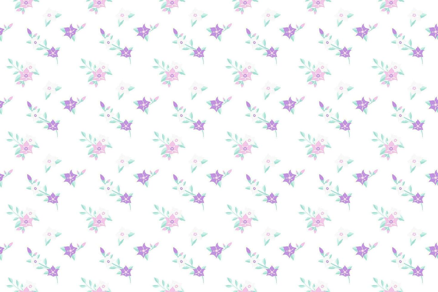 A tiny bread flower on seamless pattern background vector