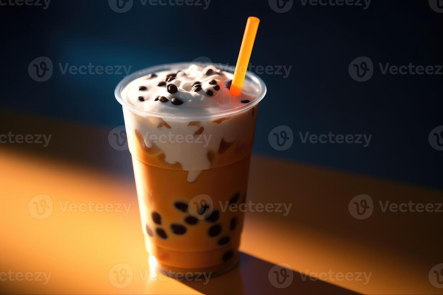 stock photo of bubble tea food photography studio light AI Generated