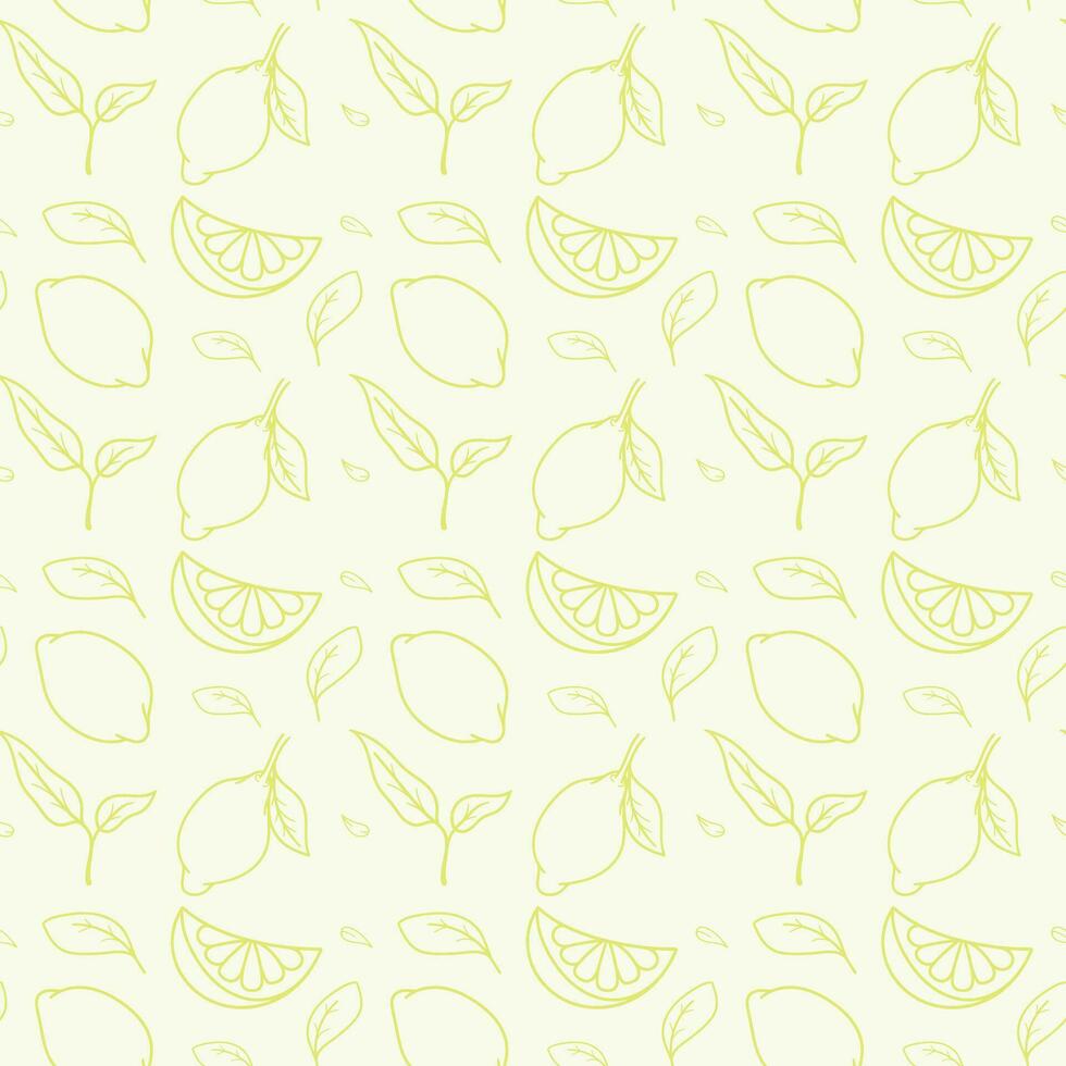 Vector Tea Leaf Pattern Seamless Background