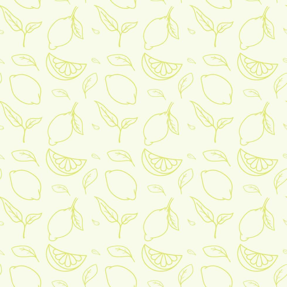 Vector Tea Leaf Pattern Seamless Background