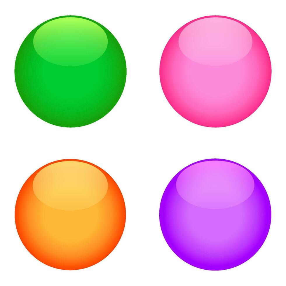 ilustración conjunto de multicolor botones para diseño vector