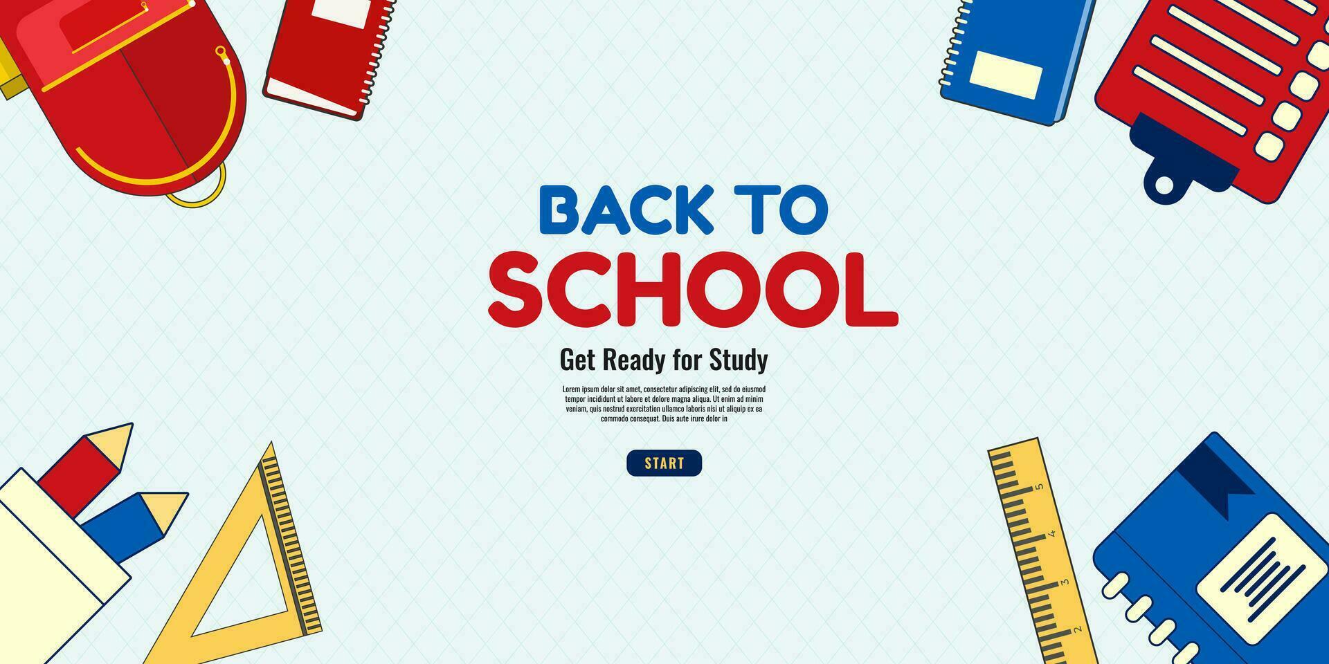Back to school background with space design. Suitable for banner, poster, landing page, etc. Vector illustration