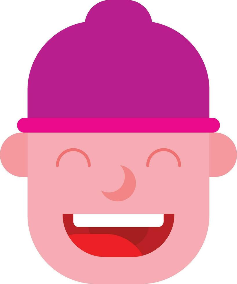 Cute smiling boy face. vector illustration