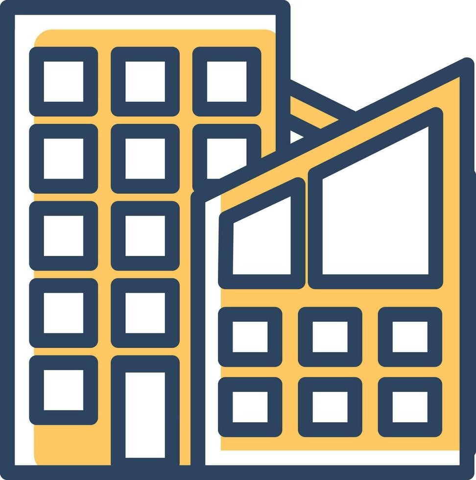 apartment block building vector