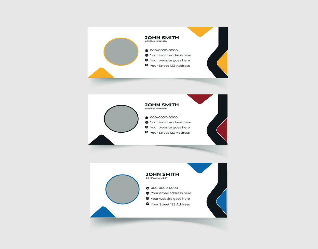 Email Signature Template vector