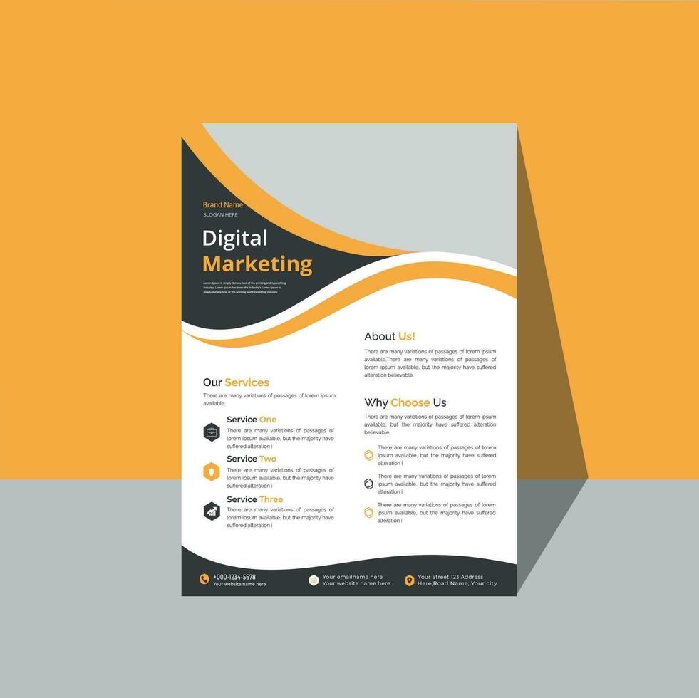 Corporate business flyer template design vector