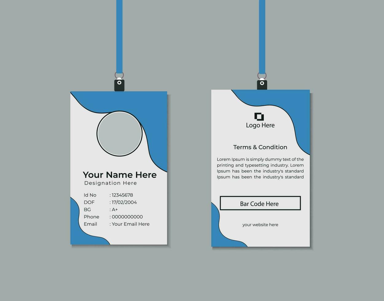 Modern And Creative id card Template 25337534 Vector Art at Vecteezy