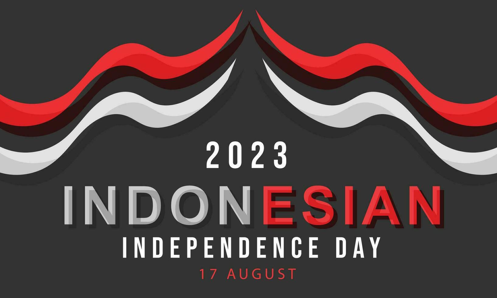 Happy independence day Indonesia. background, banner, card, poster, template. Vector illustration.