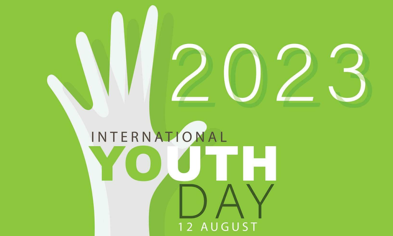 International Youth Day. background, banner, card, poster, template. Vector illustration.