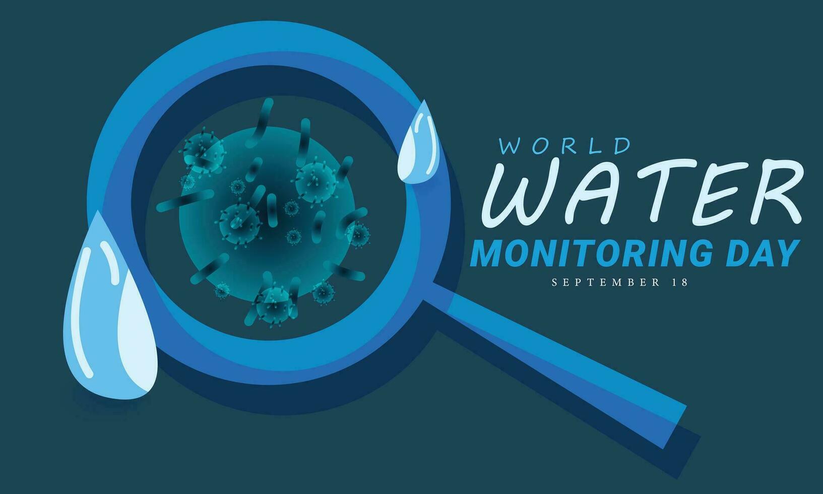 World water monitoring day. background, banner, card, poster, template. Vector illustration.