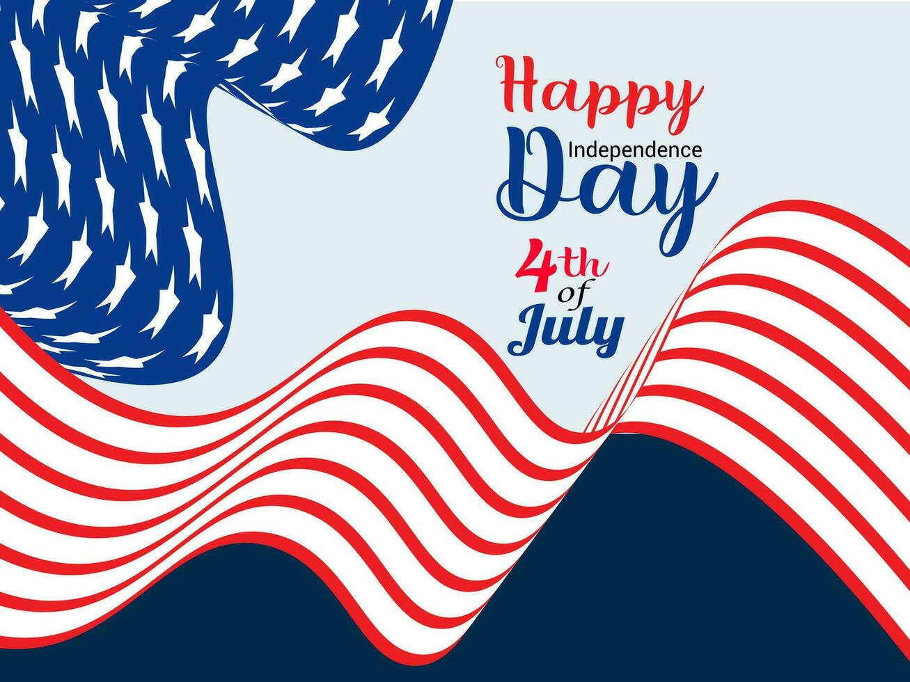 4th July happy independence day in USA vector