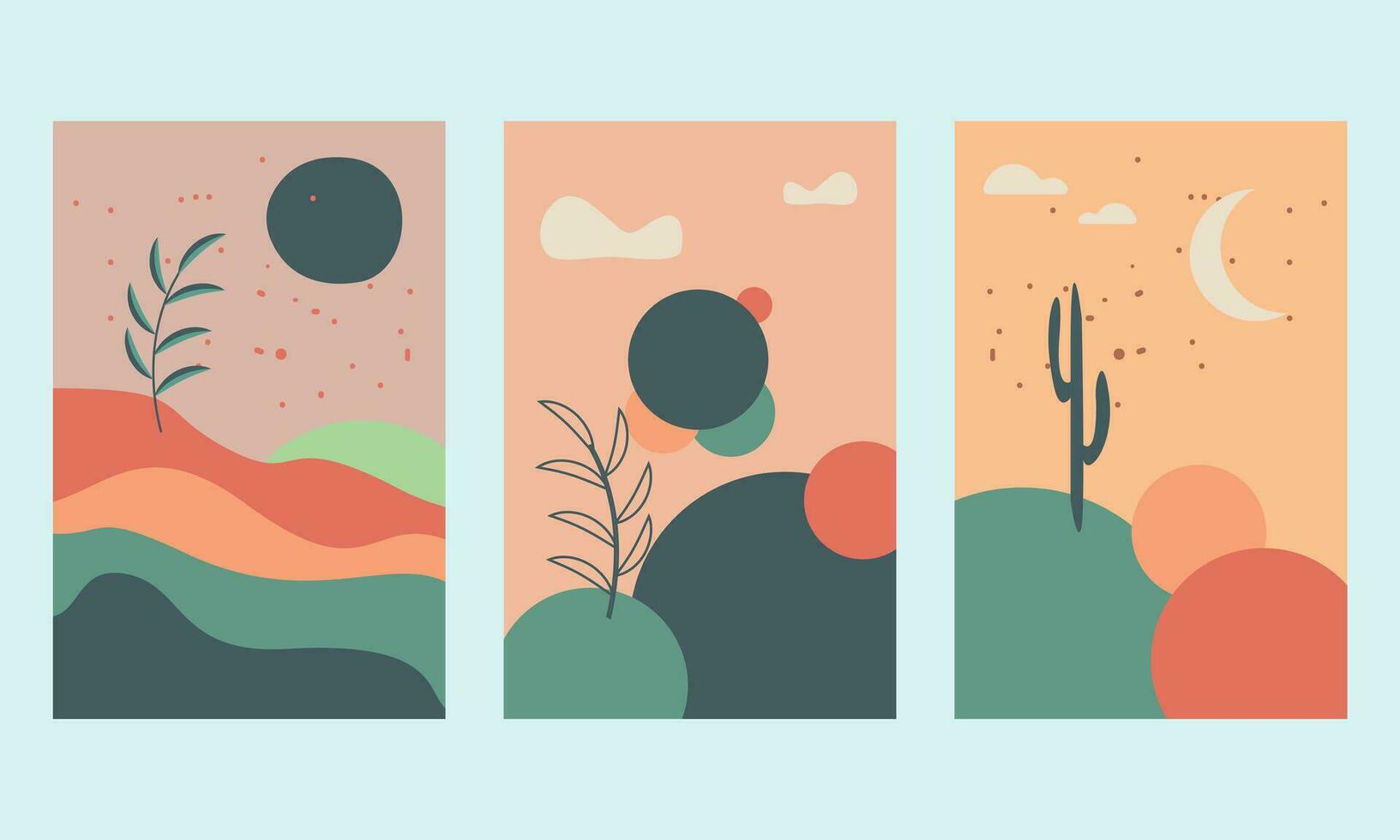 Flat Design Boho Wall Art vector