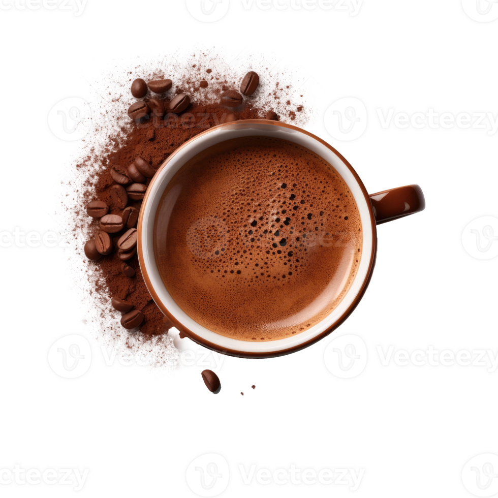 Cup of hot chocolate isolated. Illustration png
