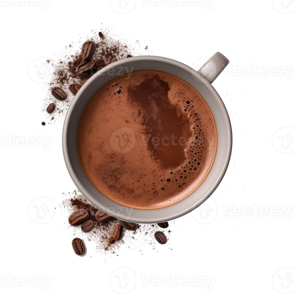 Cup of hot chocolate isolated. Illustration AI Generative png