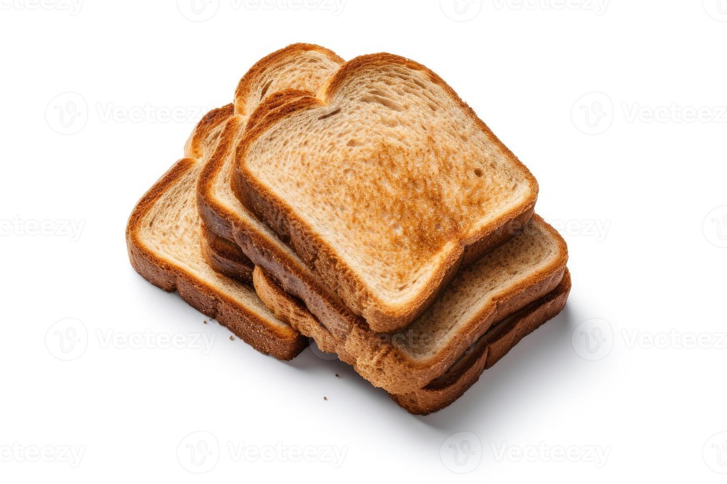 stock photo of toast food photography isolated white background AI Generated