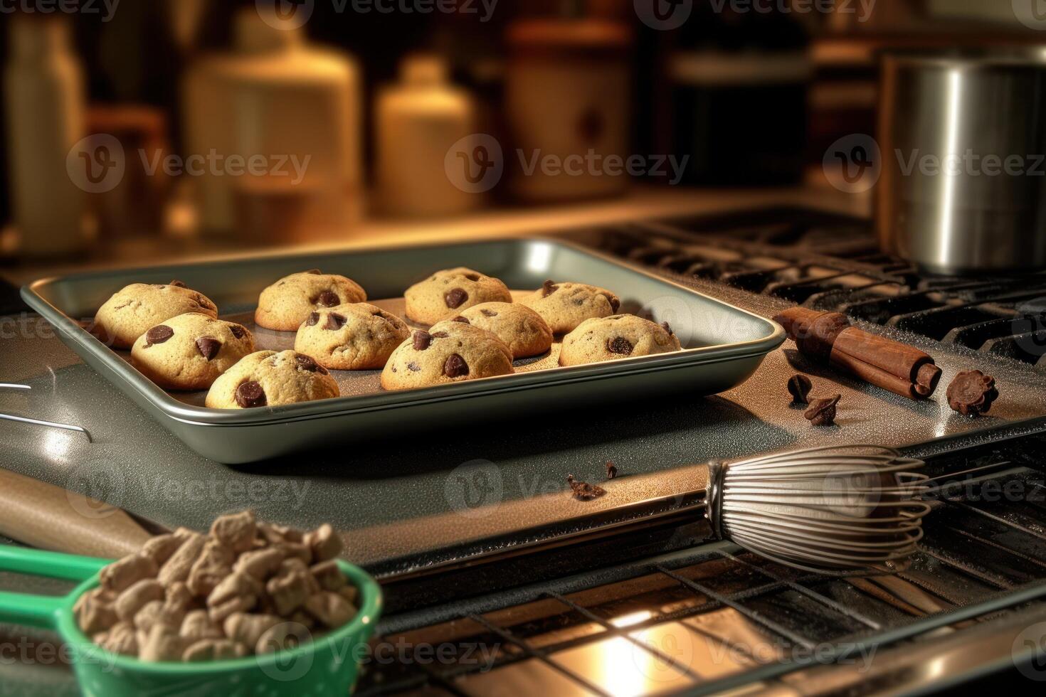 stock photo of make cookies in front oven and stuff food photography