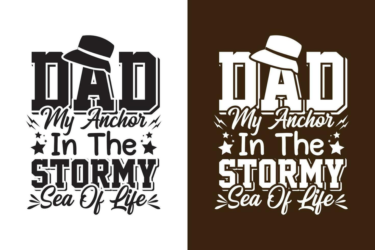 Dad My Anchor In The Stormy Sea Of Life vector