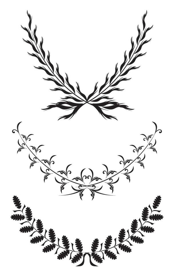 Set of Laurel Wraths vector
