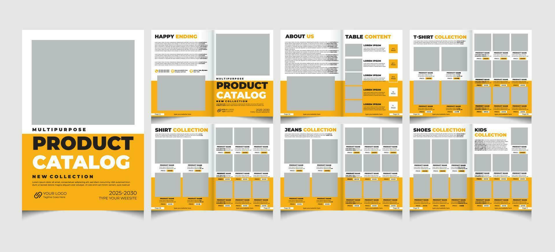 Product catalog and catalogue template.catalogue design. vector