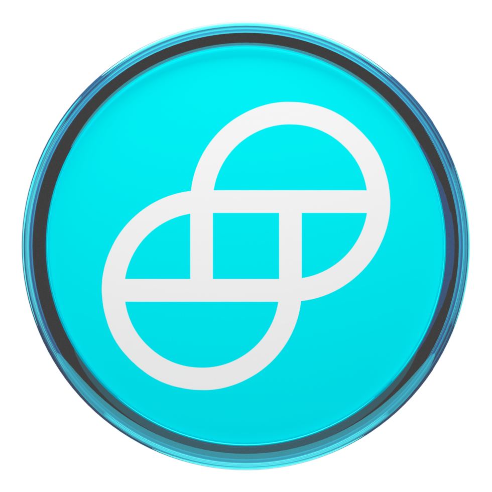 Gemini Dollar ,GUSD Glass Crypto Coin 3D Illustration png