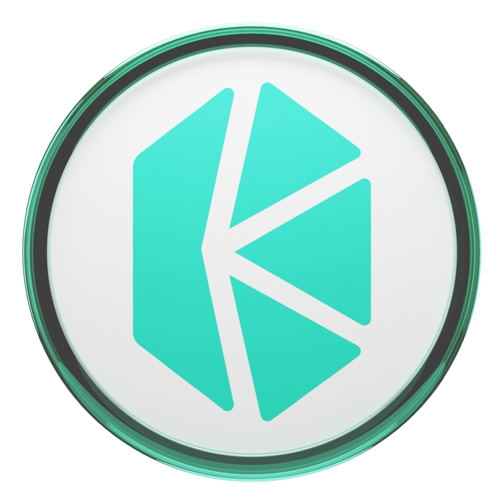Kyber Network Crystal v2 ,KNC Glass Crypto Coin 3D Illustration png