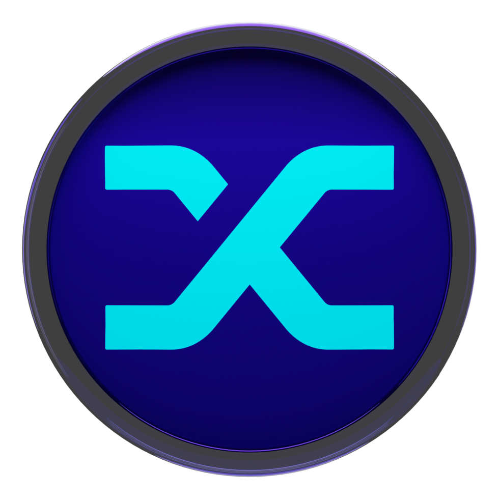 Synthetix ,SNX Glass Crypto Coin 3D Illustration png