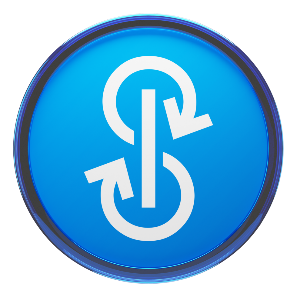 yearn finance ,YFI Glass Crypto Coin 3D Illustration png