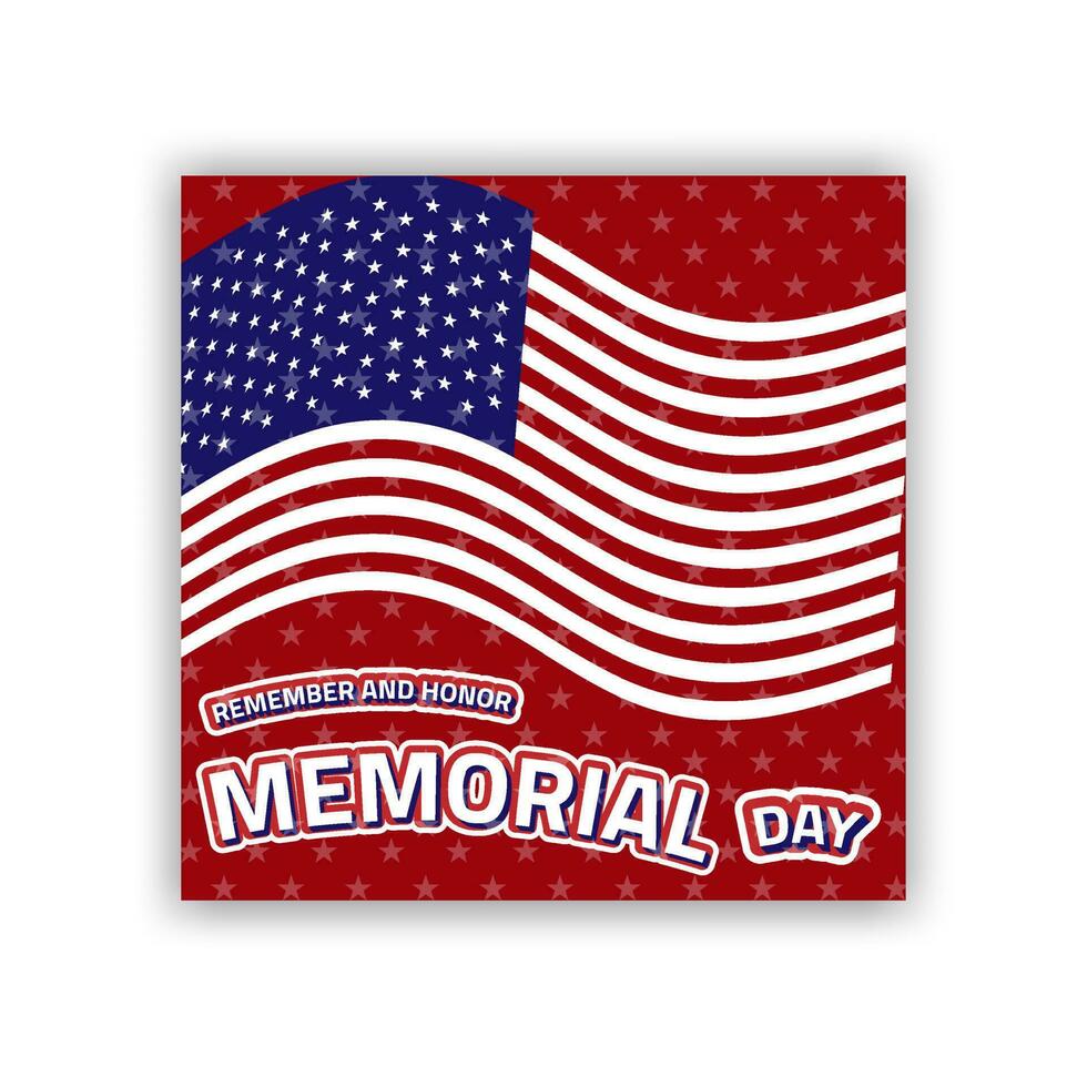 New Happy Memorial Day Vector Design. Memorial Day