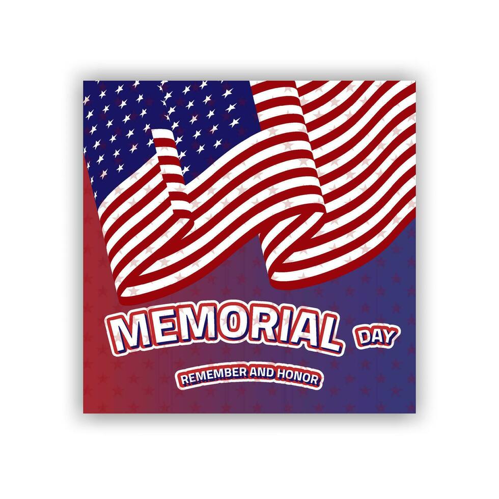 Memorial Day Vector Design and Memorial Day gift card