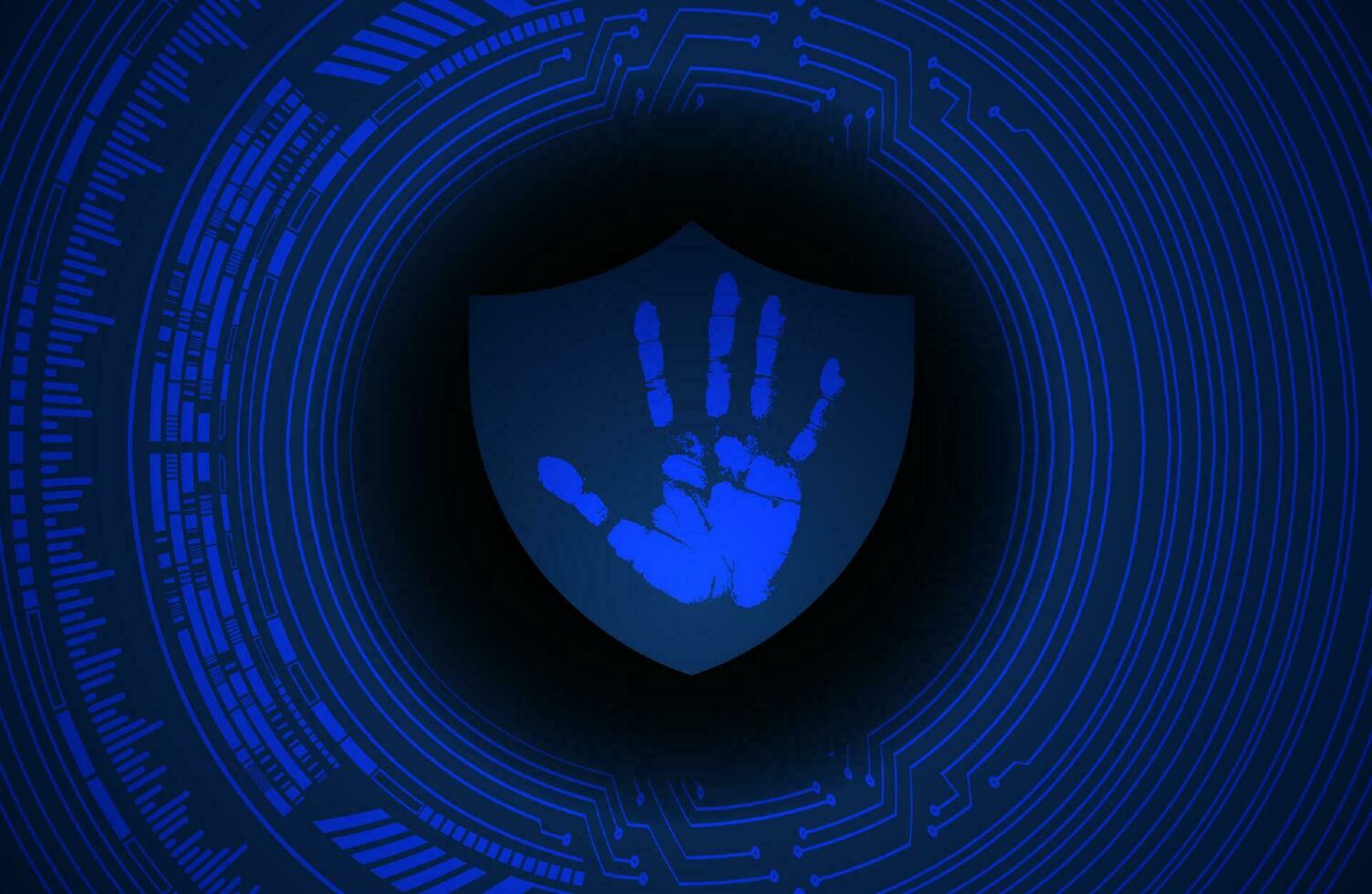 Modern Cybersecurity Technology Background with figerprint vector