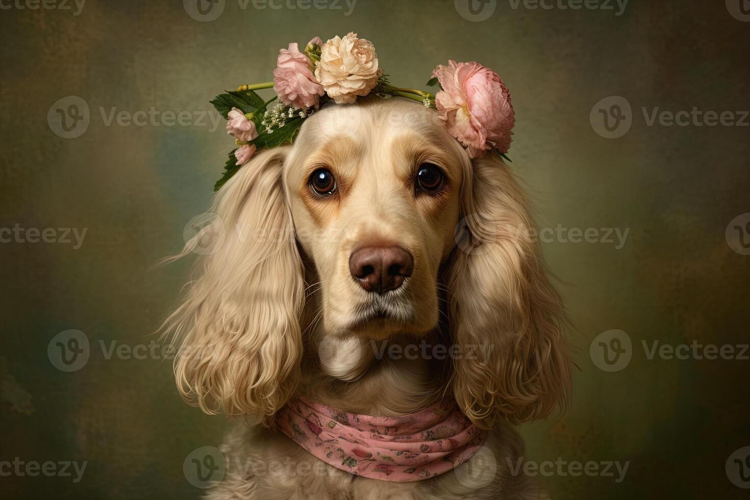 Miss Joy Teneroni cutest cocker spaniel ever illustration photo