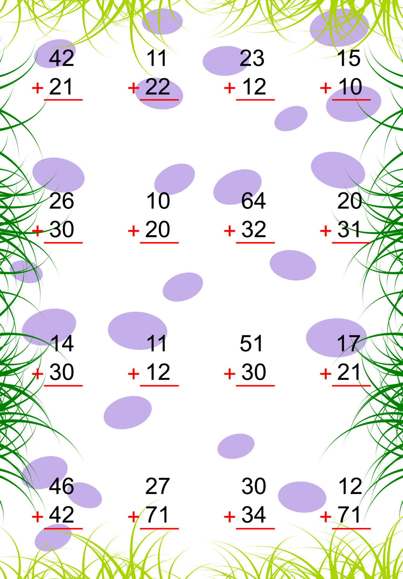 2 Digit Addition Worksheets Without Regrouping 25338834 Vector Art At 2 Digit Addition Worksheets Without Regrouping 25338834 Vector Art At