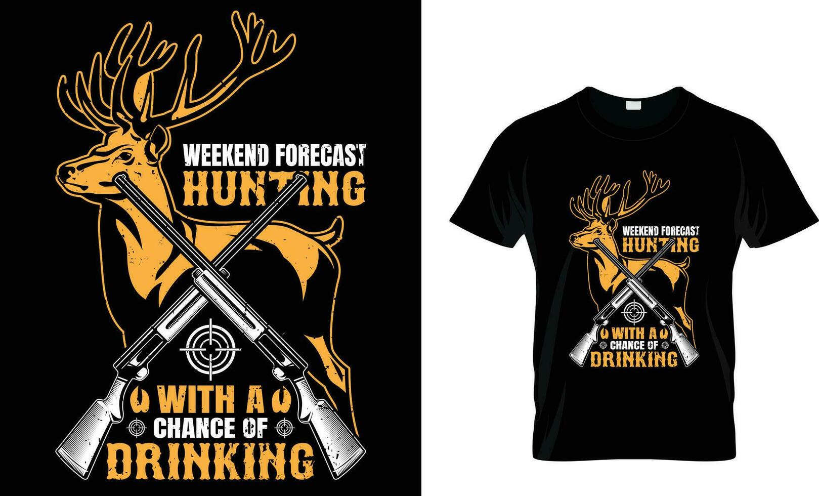 hunting t-shirt design, vector