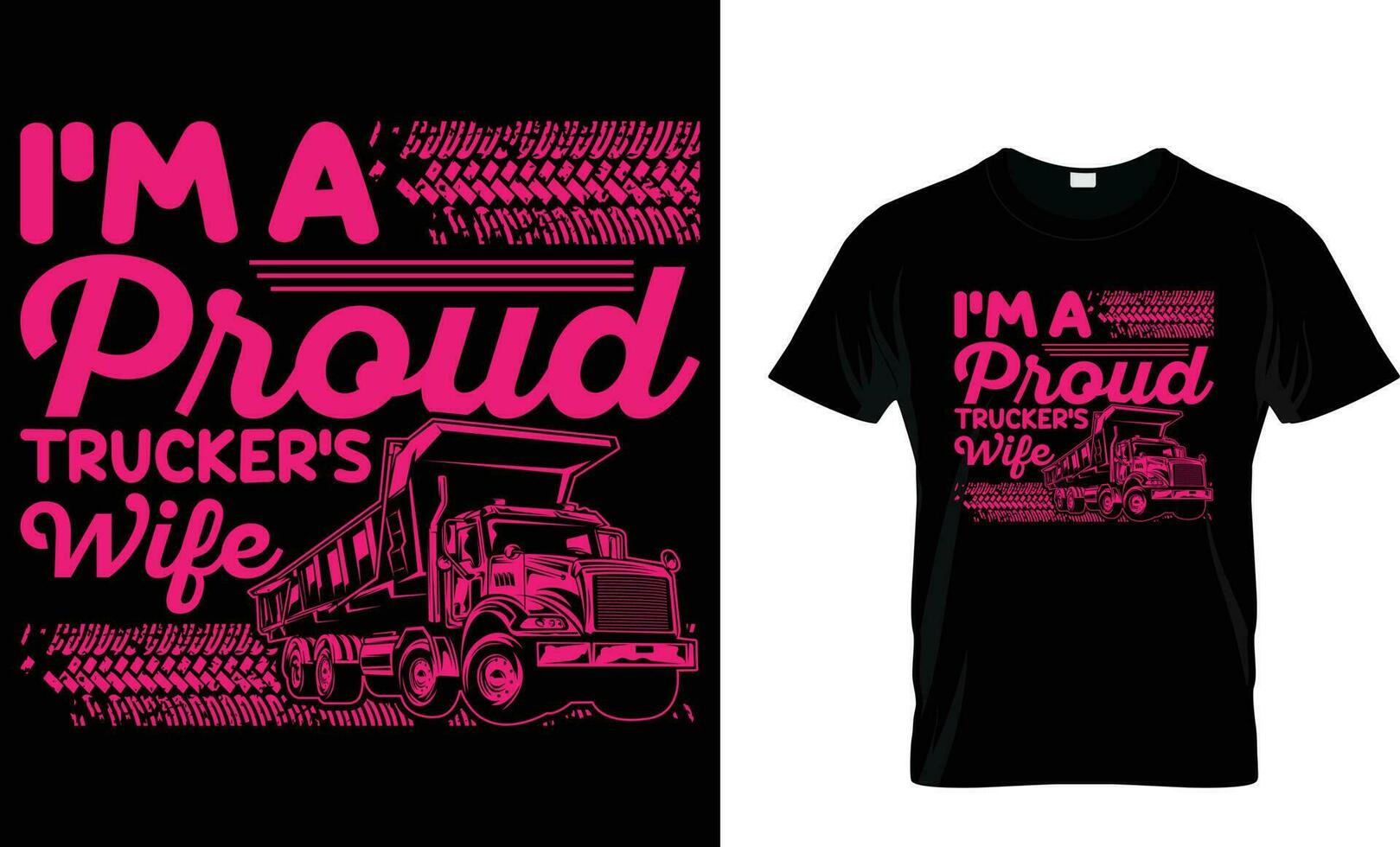 trucker t-shirt design vector