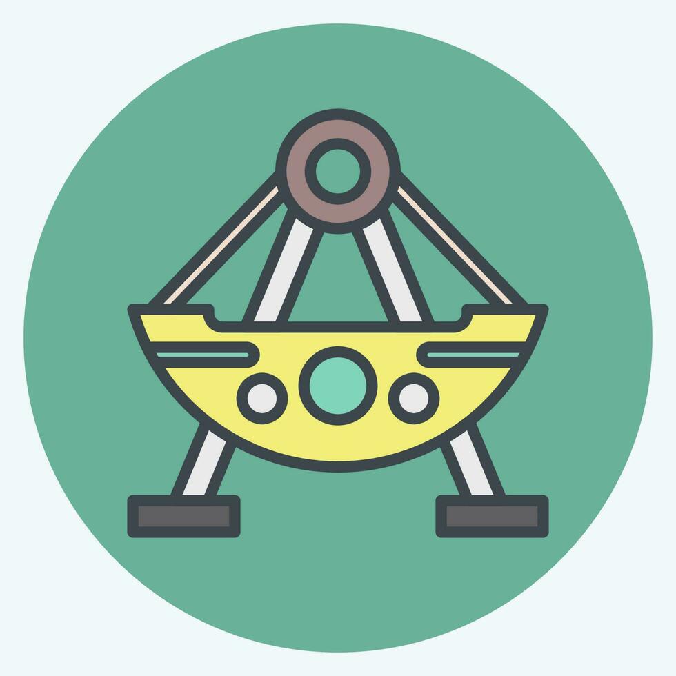 Icon Boat. related to Amusement Park symbol. color mate style. simple design editable. simple illustration vector