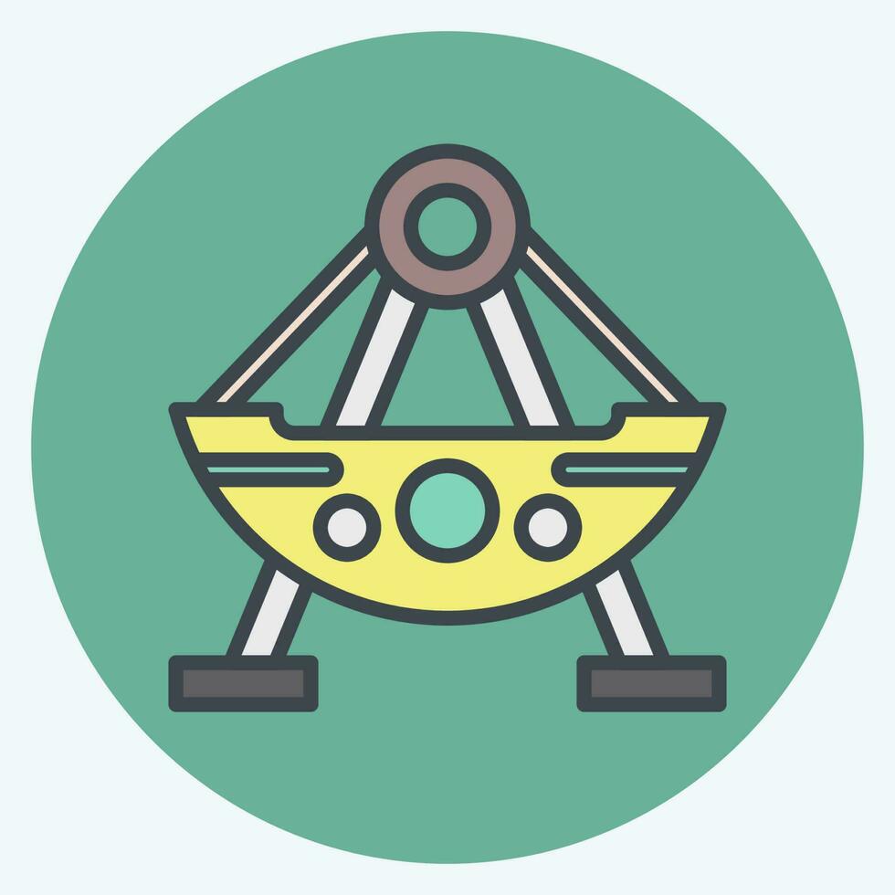 Icon Boat. related to Amusement Park symbol. color mate style. simple design editable. simple illustration vector