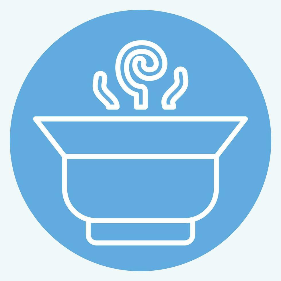 Icon Chinese Tea. related to Tea symbol. blue eyes style. simple design editable. simple illustration. green tea vector