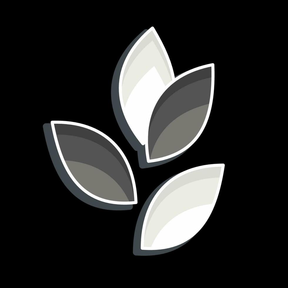 Icon Tea Leafs. related to Tea symbol. glossy style. simple design editable. simple illustration. green tea vector