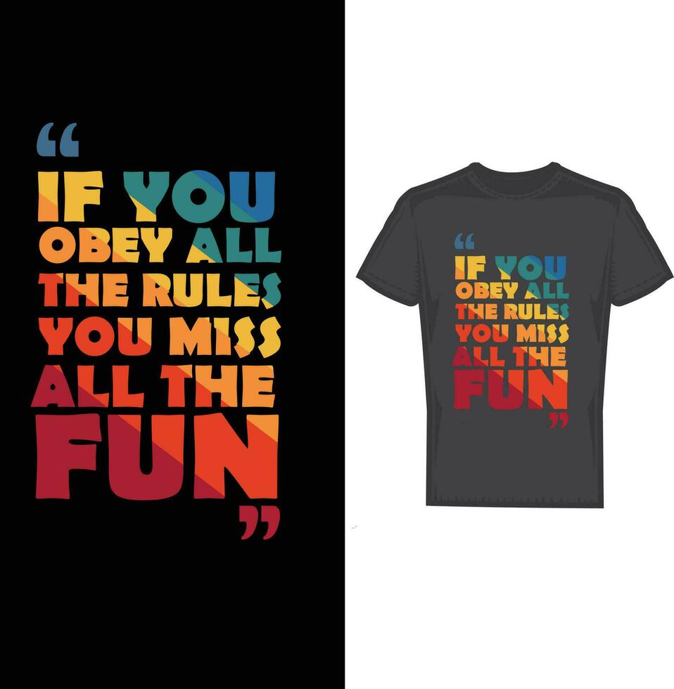 Typography t shirt vector