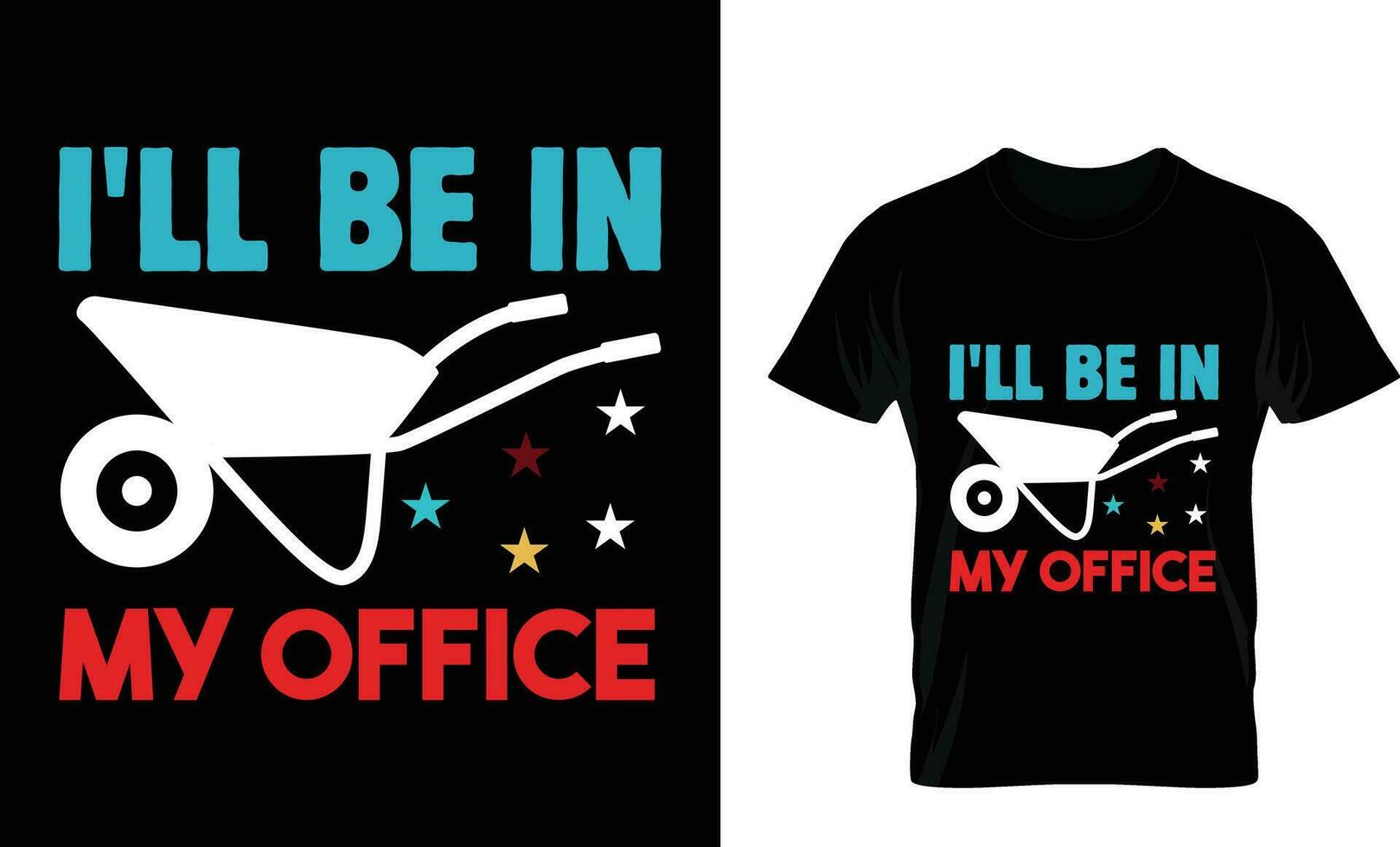 i'll be in my office typography t-shirt design vector