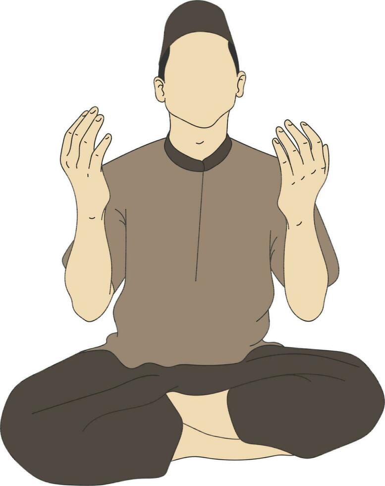 Muslim Prayer Movement vector